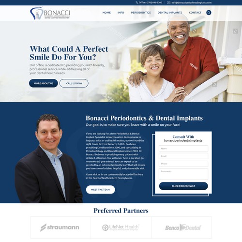  Design a Wordpress theme (homepage only) for a periodontal and dental implant specialist