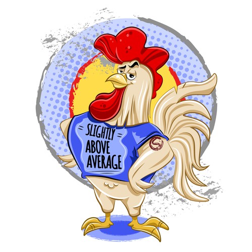 Cartoon rooster