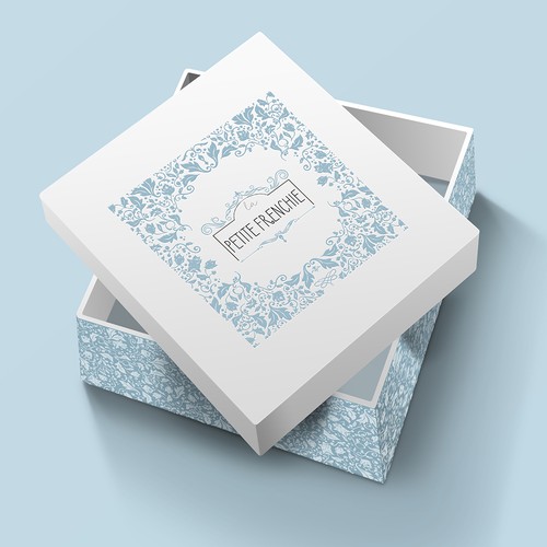 Packaging for "la petite frenchie" cosmetic box with French brands