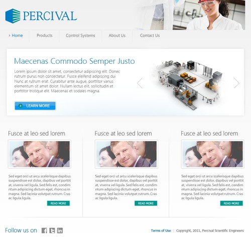 Website design for Percival