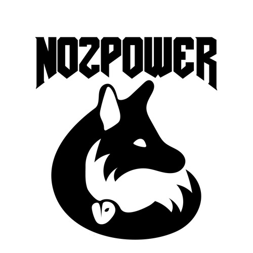 Owl and fox negative space logo design for DJ