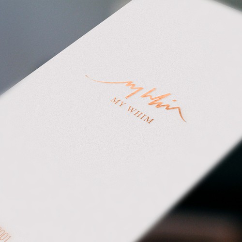 calligraphy logo design for MY WHIM