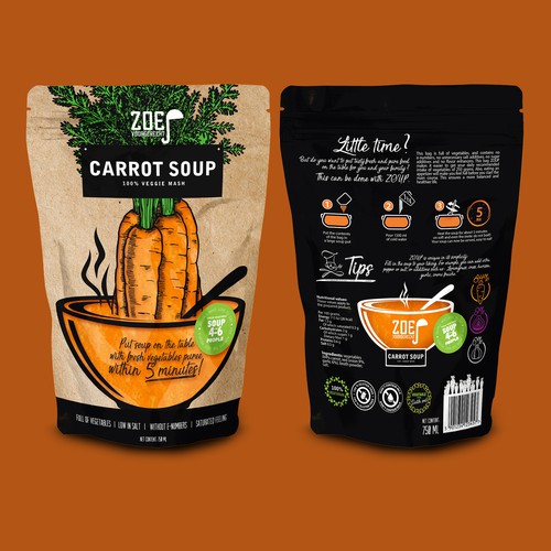 CARROT SOUP 100% Veggie mash