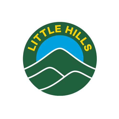 Little Hills logo with Rwandan flag colors.