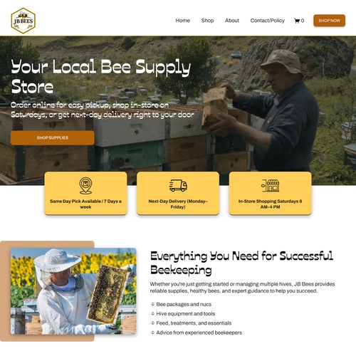 Local Bee Supply Store Ecommerce