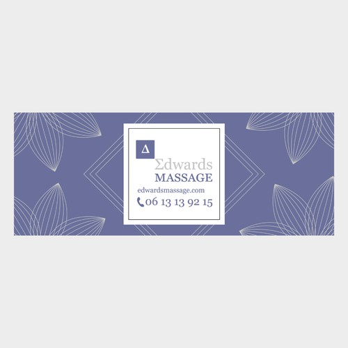 Stylish FB cover - approachable, authentic massage business in France