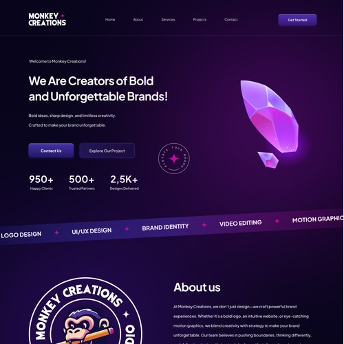 Monkey Creation Website