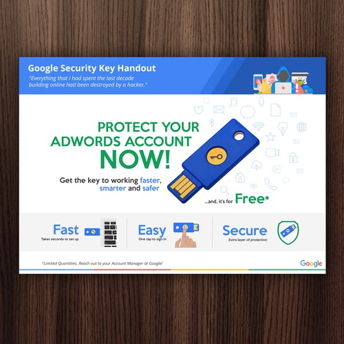 Google Security Key Handout flyer