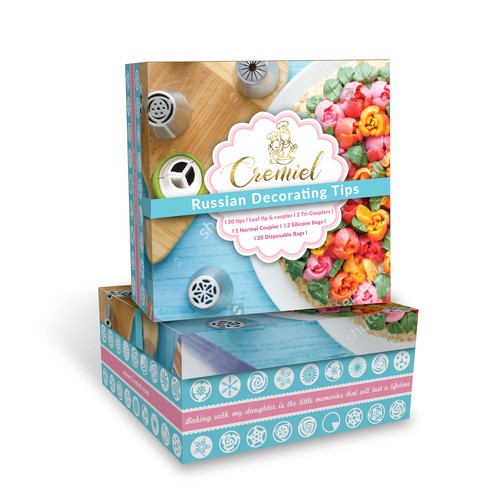 Package Design for Cake Decorating Nozzles Set