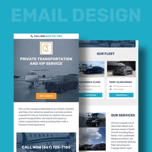 Email Design For VIP Transportation Company