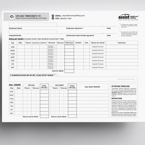 Form Design - Timesheet