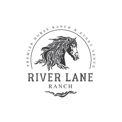 Logo concept for a horse ranch