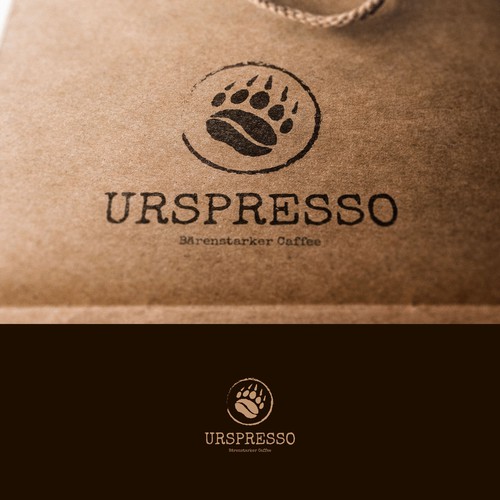 Bear + Coffee concept logo