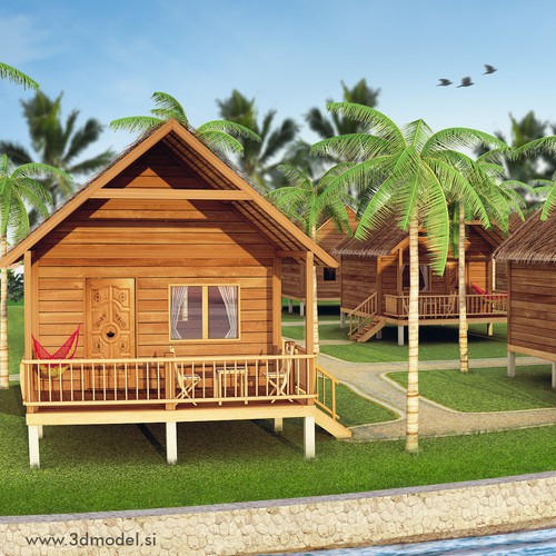 3d visualization for tropical resort