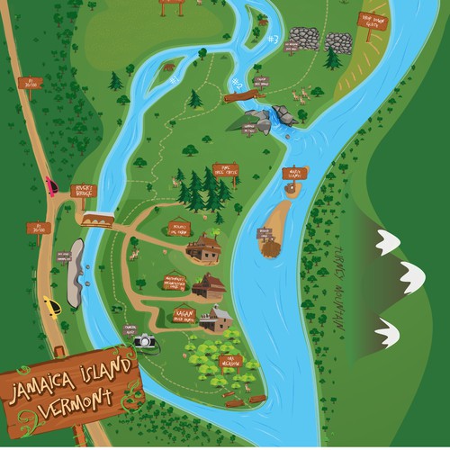 Vermont Island Trail Map