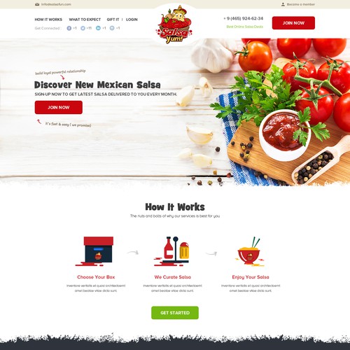 Food Website Design