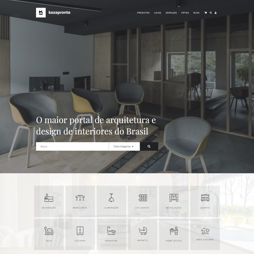 Interior design e-commerce and architecture marketplace website