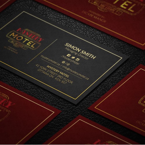 Vintage Business Card Design for MYSTRY MOTEL