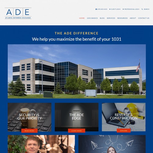 ADE 1031 Financial Website Build