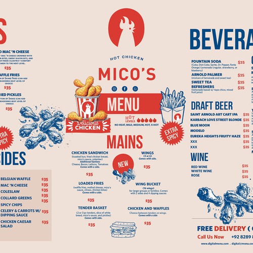 fast food menu