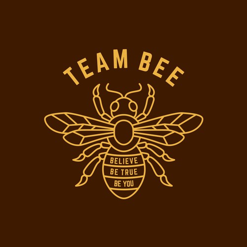 Monoline bee logo