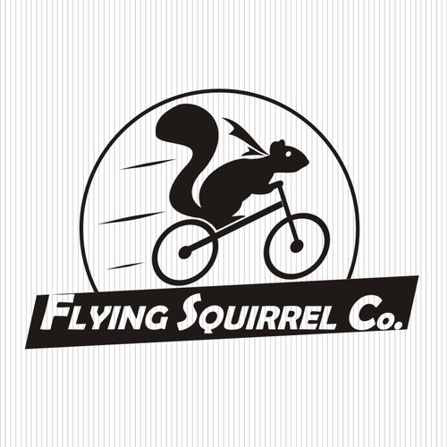 Fyling Squirrel Co. logo for mobile merchant of handmade, eco friendly goods made in Napa, CA