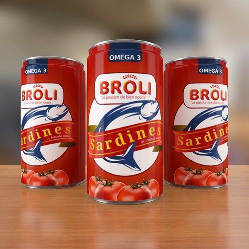 Wanted: New label for our BROLI sardines tins
