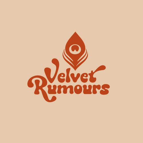 70s Boho style logo for female fashion brand 'Velvet Rumours'