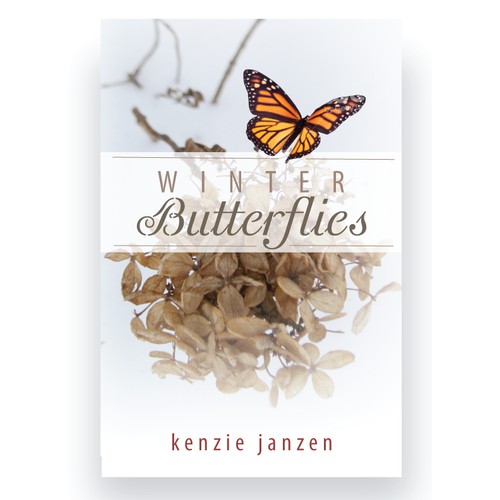 Create a book cover for a book (memoir) title Winter Butterflies