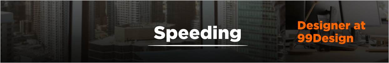 99Designs banner for @speeding