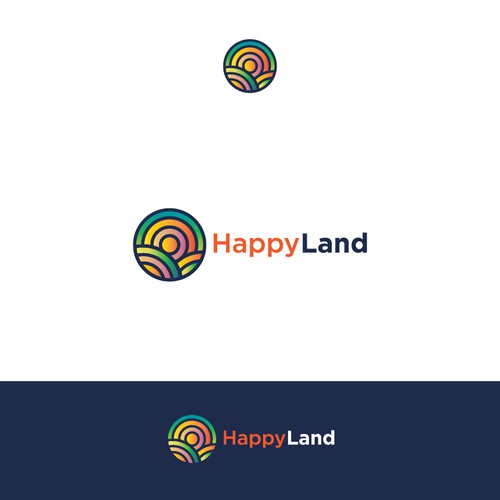 Playful logo for Happy Land