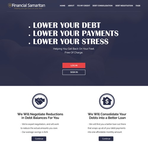 Financial Samaritan Website Template