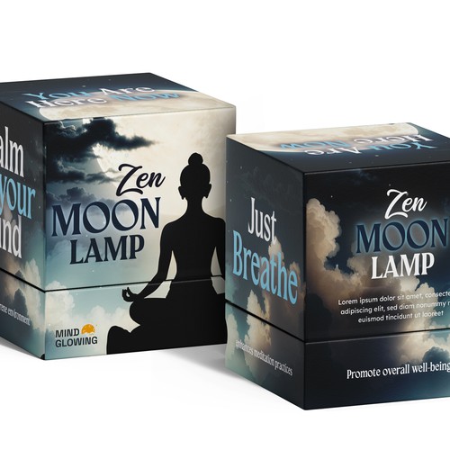 Moon Lamp Packaging design