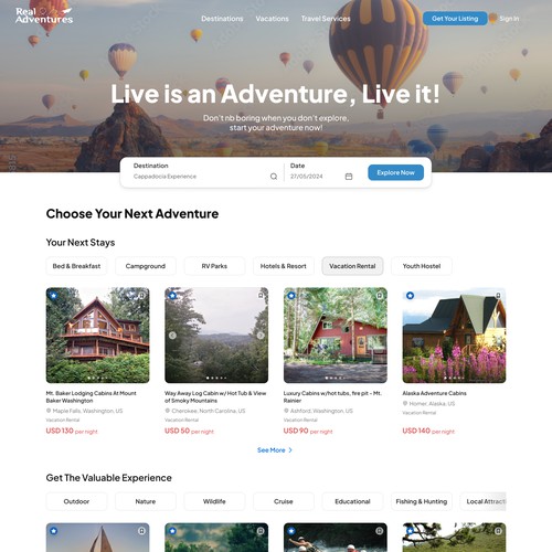 Tourism Activity Landing Page