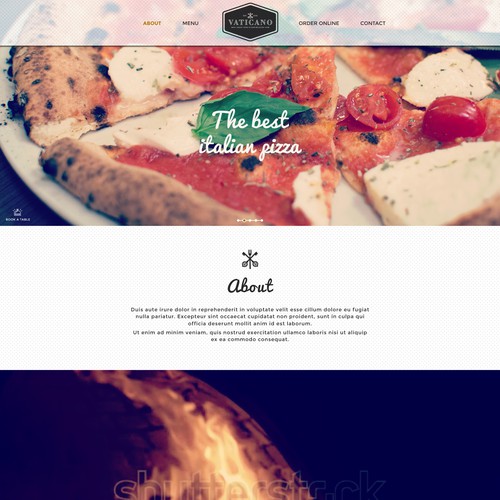 create stylish web site for pizzeria