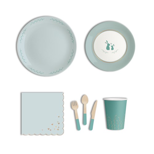 baby shower plate set design