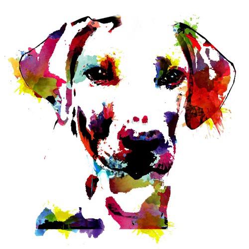 Dog Bright Water Colors
