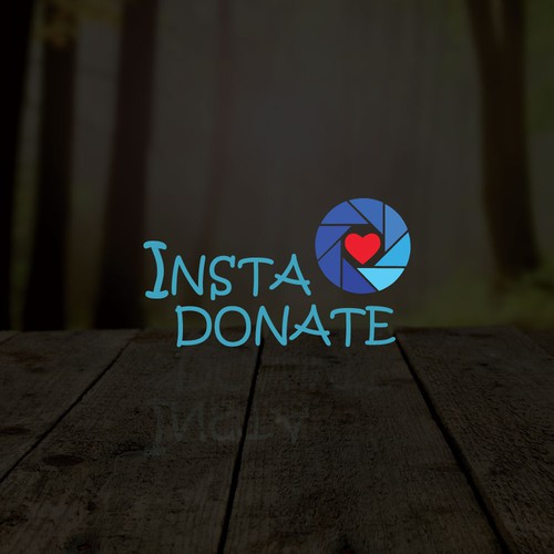 Friendly and Inviting Logo Design concept for Insta Donate. 