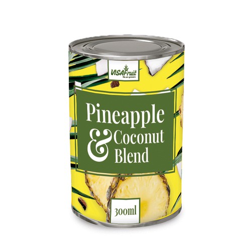 Fruit blend can label 