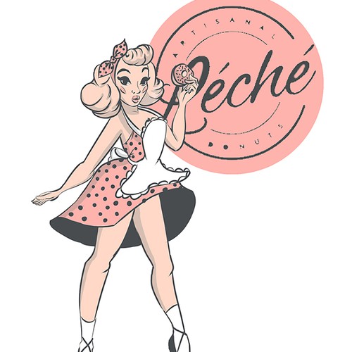 Pin up girl design for a cafe