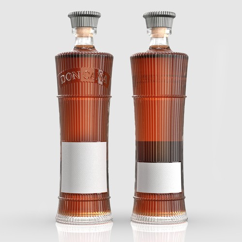 Rum bottle 3D design