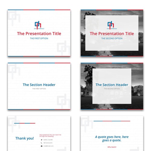 Presentation Template Design for a Real Estate Company