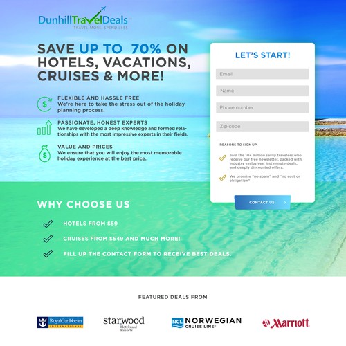 Travel Company Landing page