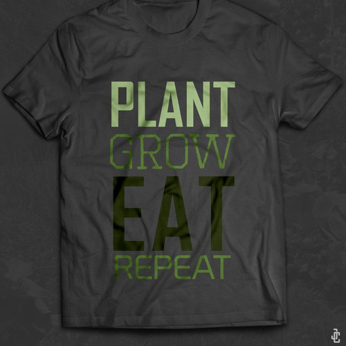 Create a t-shirt design for organic gardening