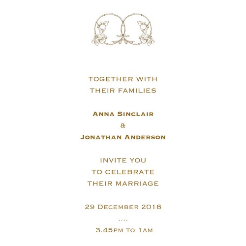 Refined wedding invitation
