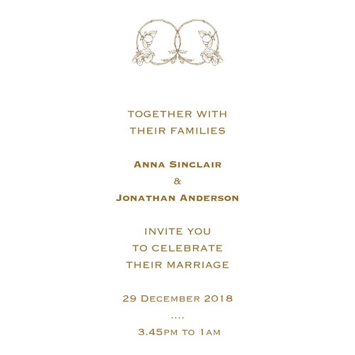 Refined wedding invitation