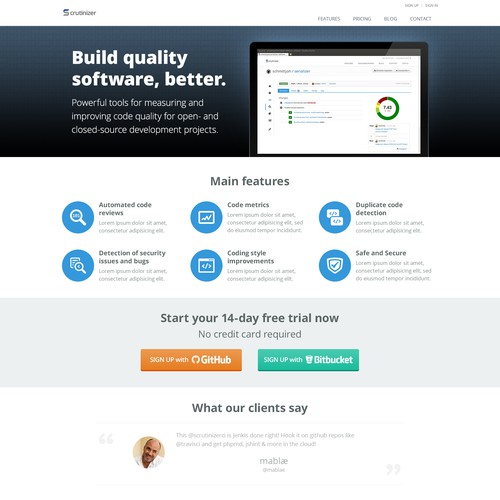 Create an informative and engaging landing page