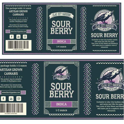 Label design for cannabis products