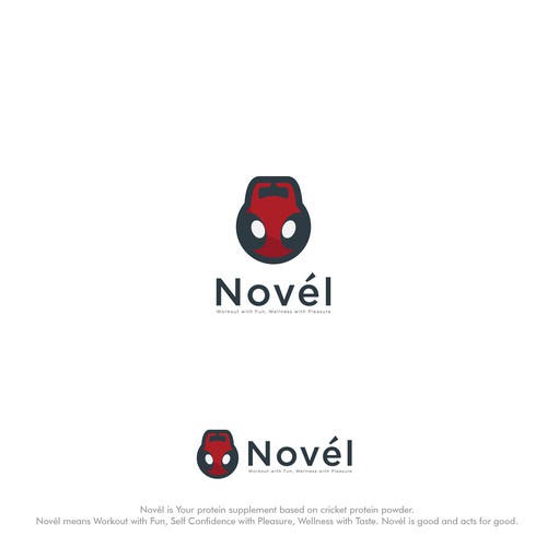 Fun Logo for cricket based high protein food supplements "NOVEL"