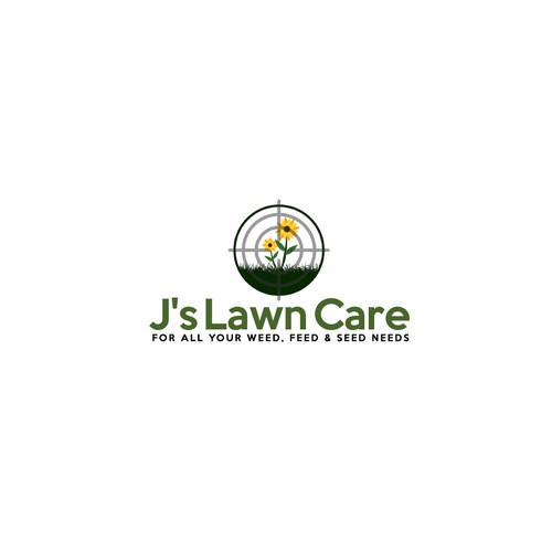 Bold logo for lawn services